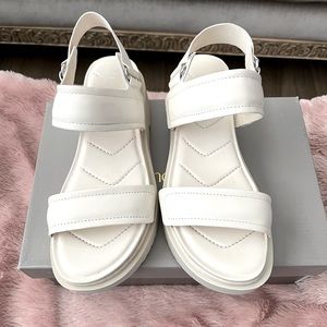 Milky White Franco Sarto Winda Leather Sandal